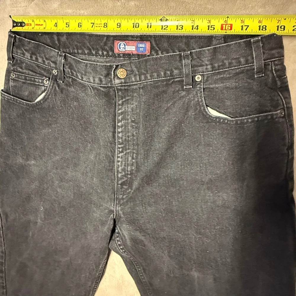 Men's Arizona Jean Co. Black Loose Fit Straight Jeans 36x30
